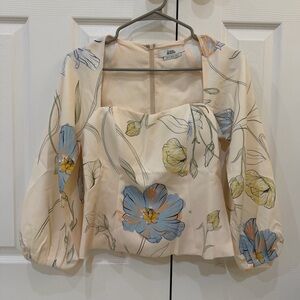 Floral Print Women's bra builted Top. NWOT